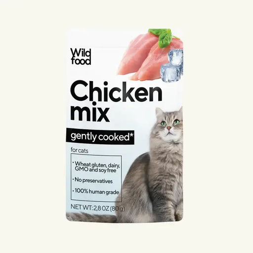 Wildfood Gently Cooked Chicken Mix for Cats, 2.8oz