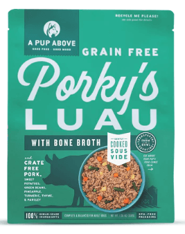 A Pup Above Frozen Gently Cooked Porky's Luau Dog Food