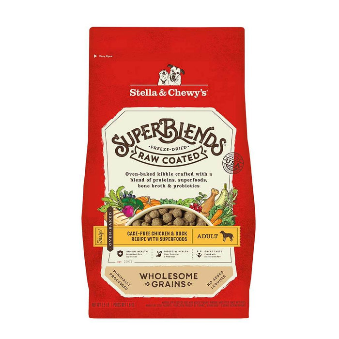Stella & Chewy's Superblends Raw Coated Wholesome Grains, Chicken & Duck 3.5 lb