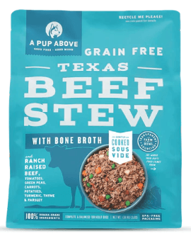 A Pup Above Frozen Gently Cooked Texas Beef Stew Dog Food