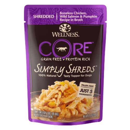 Wellness Core Simply Shreds Chicken, Wild Salmon and Pumpkin 2.8 oz
