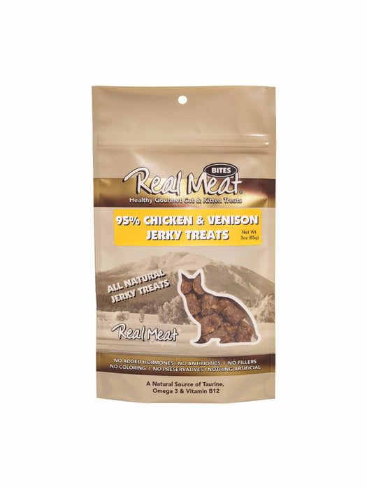 Real Meat Treat Cat Chicken and Venison 3 oz