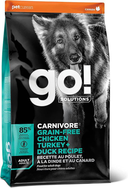Go! Solutions Carnivore Grain Free Adult Chicken, Turkey & Duck Dry Dog Food