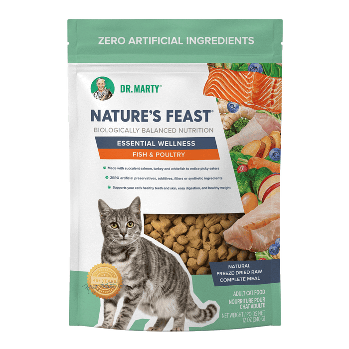 Dr. Marty Freeze-Dried Raw Nature's Feast Cat Food - Fish & Poultry