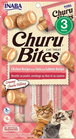 Inaba Churu Bites Chicken with Tuna & Salmon Cat Treats, 3 Pack
