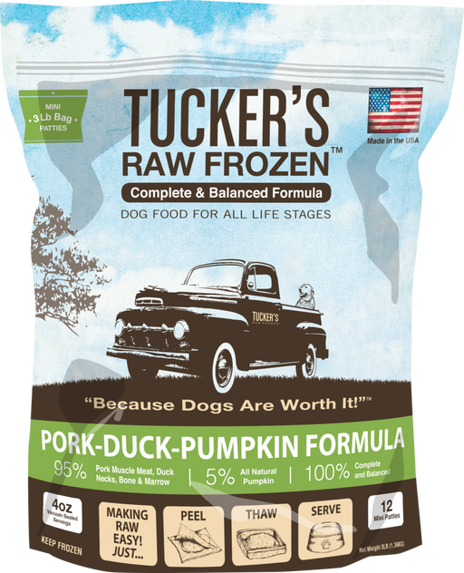 Tucker's Frozen Raw Dog Food, Pork & Duck with Pumpkin Formula 6lb