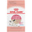 Pink and white bag of Royal Canin mother and babycat dry cat food. 