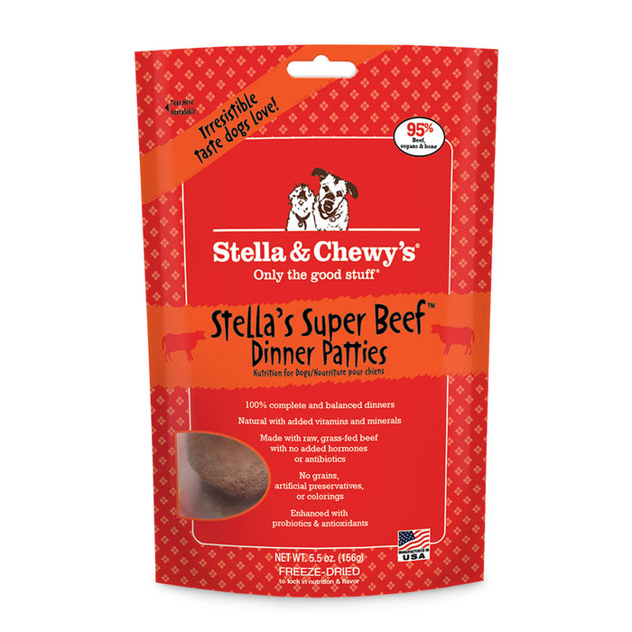 Stella & Chewys Freeze-Dried Super Beef Dinner Dog 5.5 oz