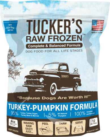 Tucker's Frozen Raw Dog Food, Turkey with Pumpkin Formula 6lb