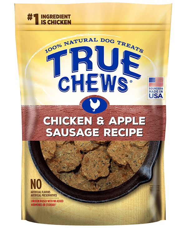 Tyson True Chews Chicken and Apple Sausage Dog Treat 12 oz Pouch