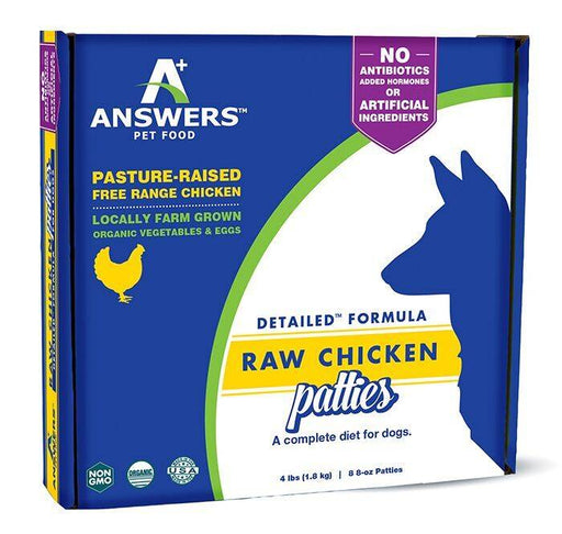 Answers Frozen Detailed Patties Chicken 4 lb
