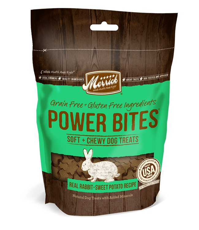 Merrick Power Bites Rabbit Sweet Potato Recipe 6oz Jake s Pet Supply