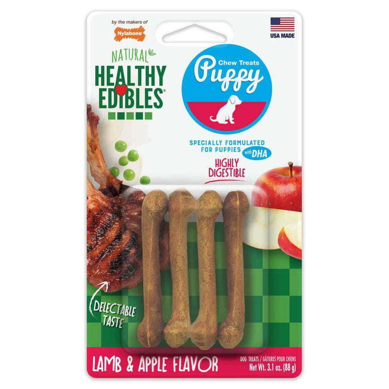 Healthy Edibles Puppy Natural Long Lasting Lamb & Apple Dog Chew Treats