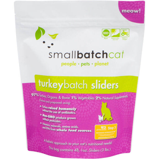 Small Batch Cat Frozen Raw Turkey Sliders 3 lb