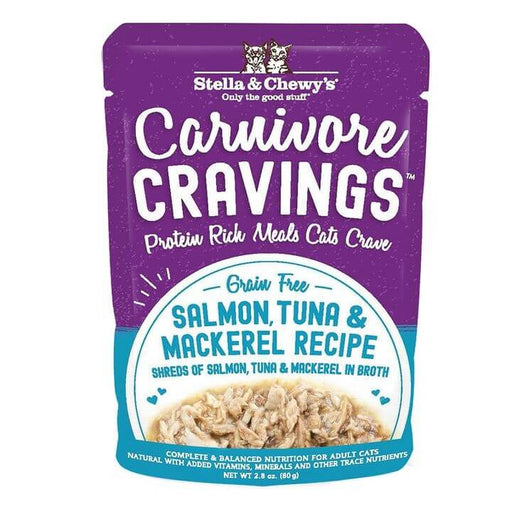 Stella & Chewy's Carnivore Cravings Pouch, Salmon, Tuna, & Mackerel 2.8 oz
