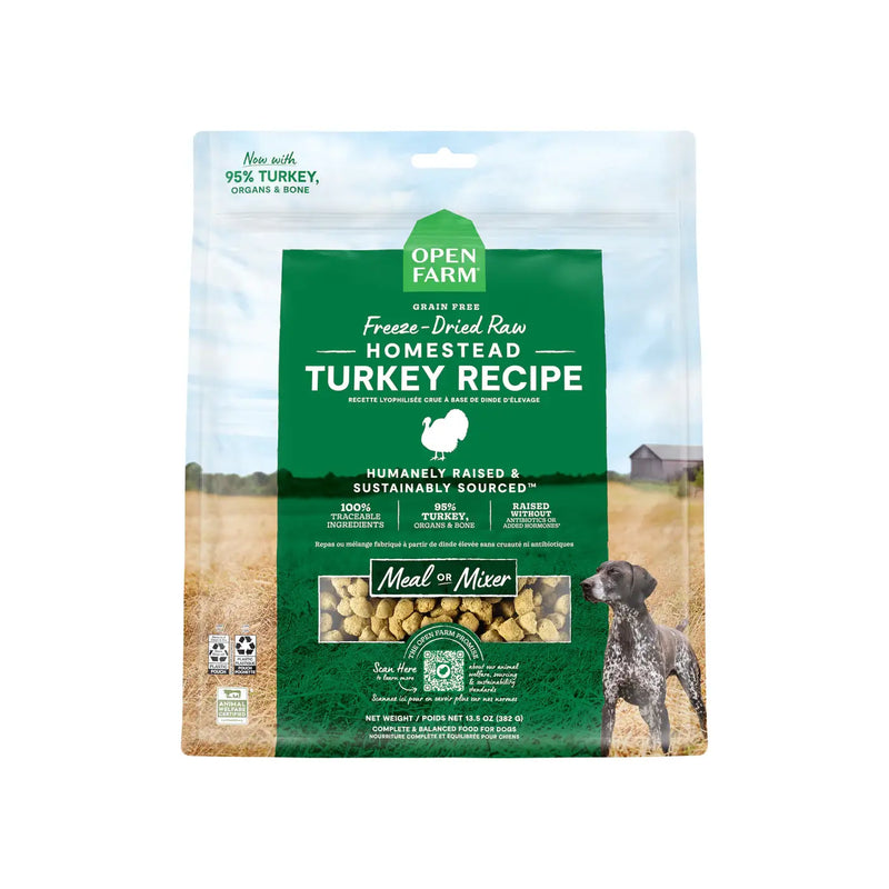 Open Farm Freeze-Dried Raw Dog Food, Turkey, 3.5oz
