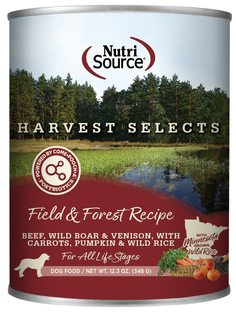 NutriSource - HARVEST SELECTS FIELD AND FOREST Formula - SINGLE Dog Can, 12.3Oz
