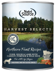NutriSource - HARVEST SELECTS NORTHERN FEAST Formula - SINGLE Dog Can, 12.3Oz
