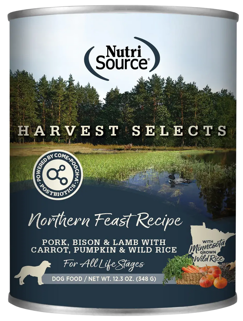 NutriSource - HARVEST SELECTS NORTHERN FEAST Formula - SINGLE Dog Can, 12.3Oz