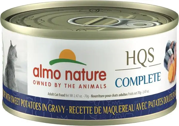 Almo Nature Complete Wet Cat Food, Mackerel Recipe with Sweet Potato 2.47 oz