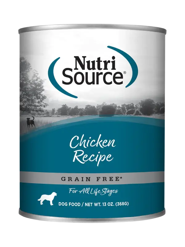 NutriSource Grain-Free Chicken Formula Wet Dog Food 13 oz