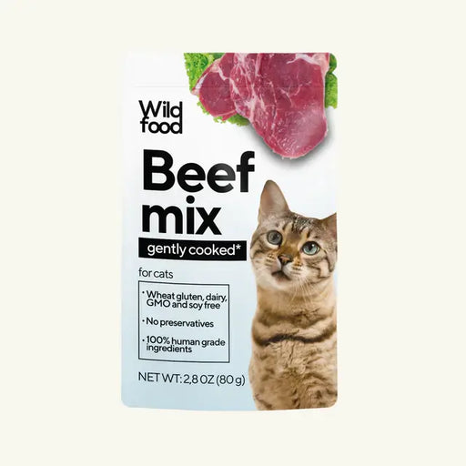 Wildfood Gently Cooked Beef Mix for Cats, 2.8oz