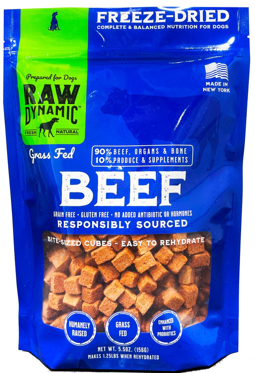 Raw Dynamic Freeze Dried Dog Food, Beef