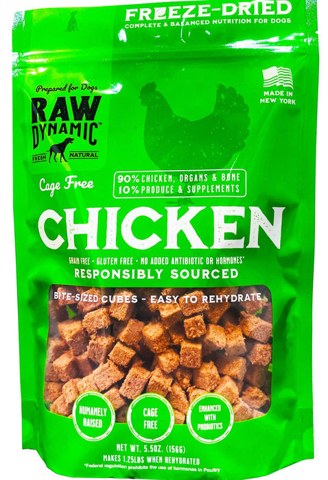 Raw Dynamic Freeze Dried Dog Food, Chicken — Jake's Pet Supply