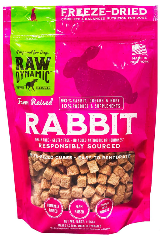 Raw Dynamic Freeze Dried Dog Food, Rabbit