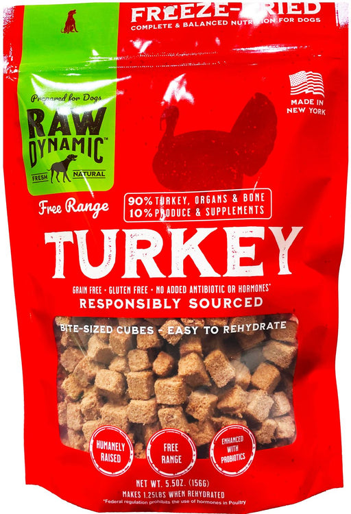 Raw Dynamic Freeze Dried Dog Food, Turkey