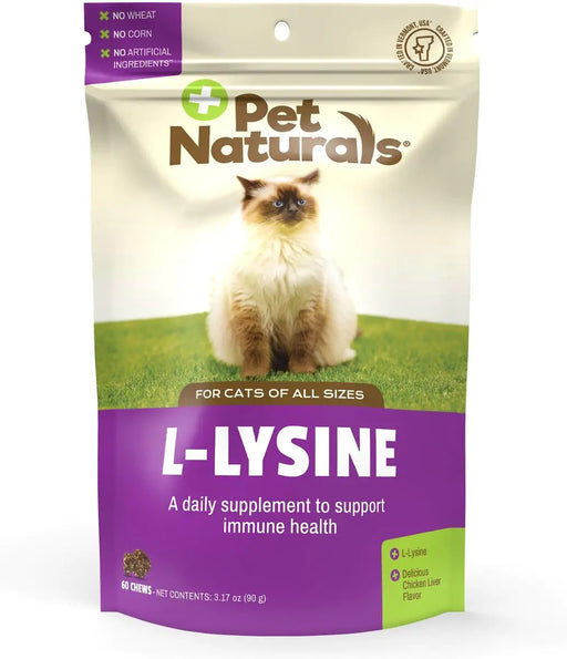 Pet Naturals L-Lysine Daily Supplement, 60 Chews