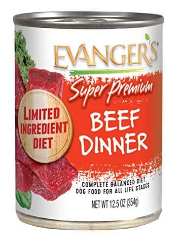 Evangers Grain Free Super Premium Beef Dinner, Dog Can 12.8 oz