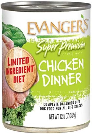 Evanger's Super Premium Chicken Dinner, Dog Can 12.5 oz