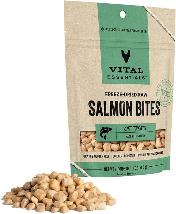 Vital Essentials Cat Treats Freeze-Dried Alaskan Salmon, 1.1 oz