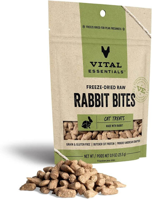 Vital Essentials Cat Treats Freeze-Dried Rabbit Bites 0.9 oz