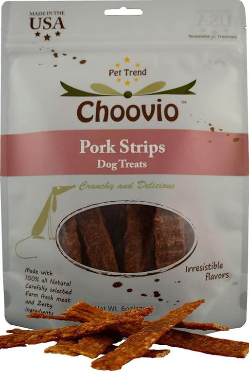 Choovio Pork Strips Dog Treats 4oz