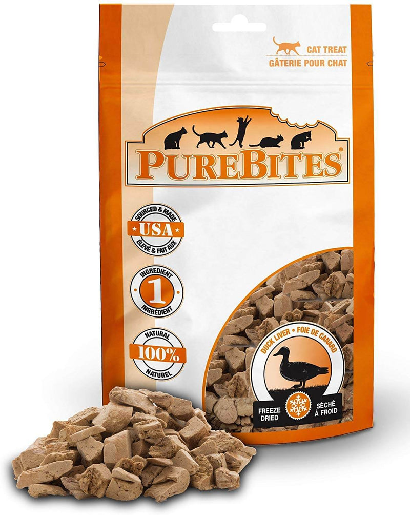 PureBites Freeze Dried Duck Liver Cat Treats, 1.05oz