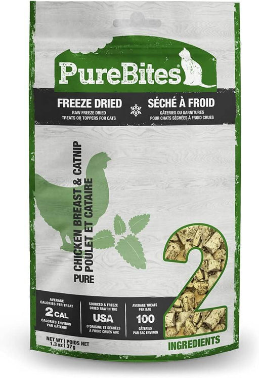 PureBites Freeze Dried Chicken Breast & Catnip Cat Treats, 1.3oz