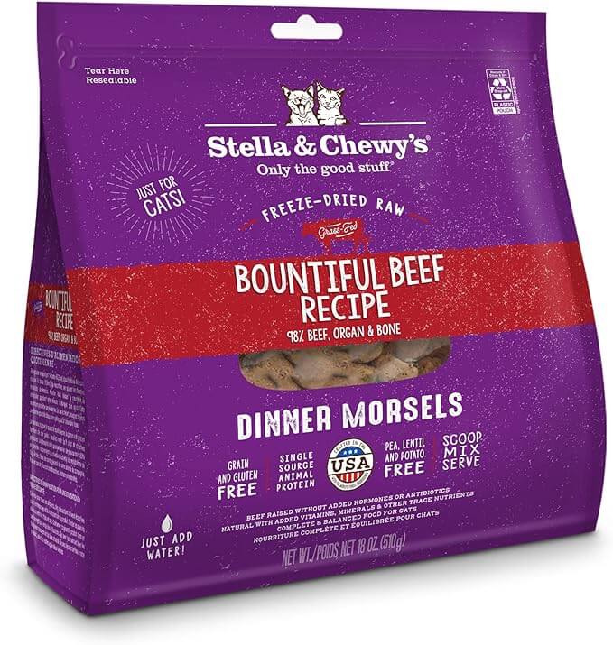 Stella & Chewys Freeze-Dried Cat Food, Bountiful Beef