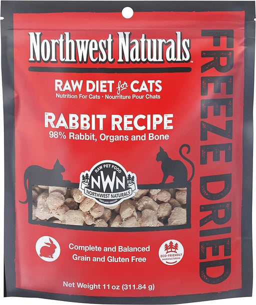 Northwest Naturals Freeze Dried Raw Diet for Cats, Rabbit 11oz