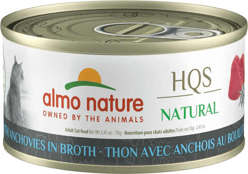 Almo Nature Natural Wet Cat Food, Tuna & Anchovies in Broth 2.47 oz