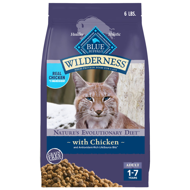 Blue Buffalo Wilderness Chicken Adult Cat Food 6 lbs