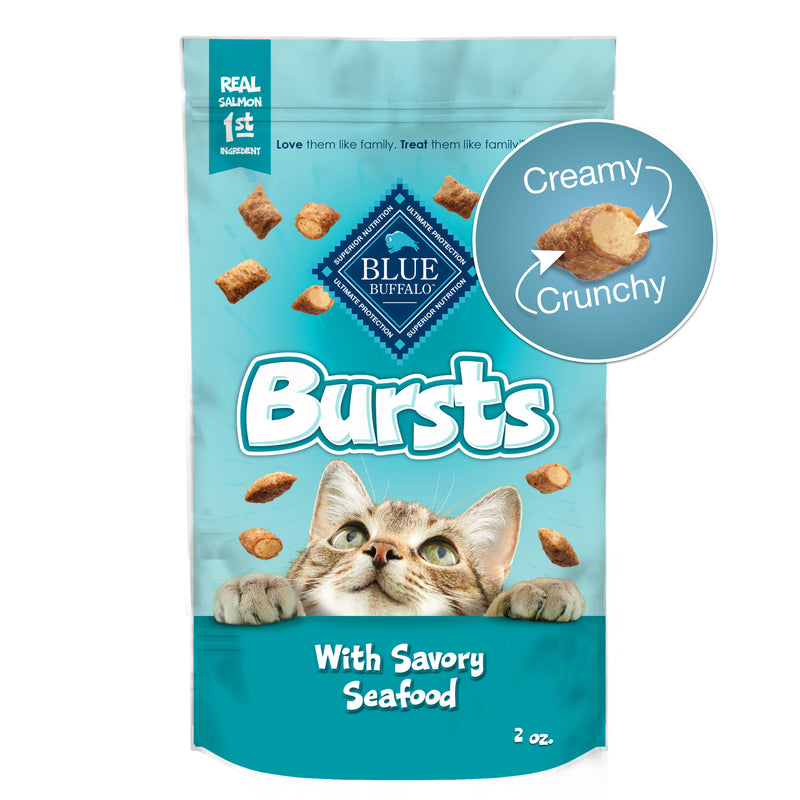 Blue Buffalo Bursts Savory Seafood Cat Treats, 2.0oz