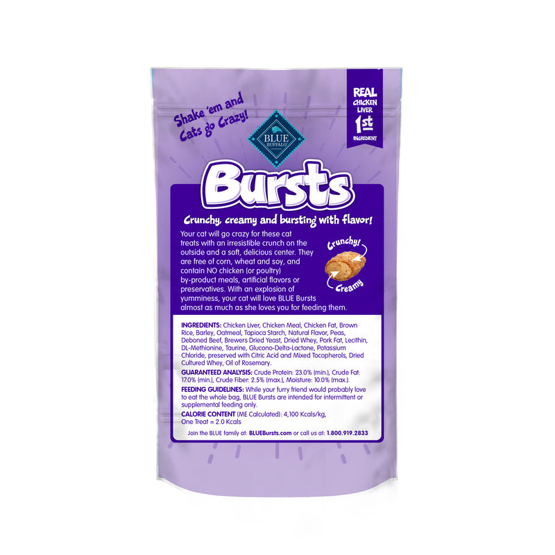 Blue Buffalo Bursts Delish Liver & Beef Cat Treats, 2.0oz