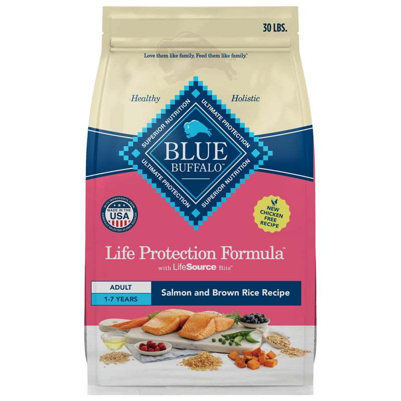 Blue Buffalo Life Protection Adult Fish & Brown Rice Dry Dog Food 30lb