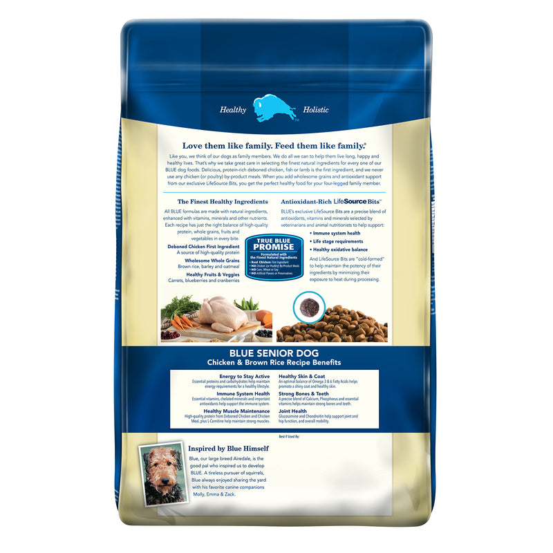 Blue Buffalo Life Protection Senior Chicken and Brown Rice Dry Dog Food 30lb