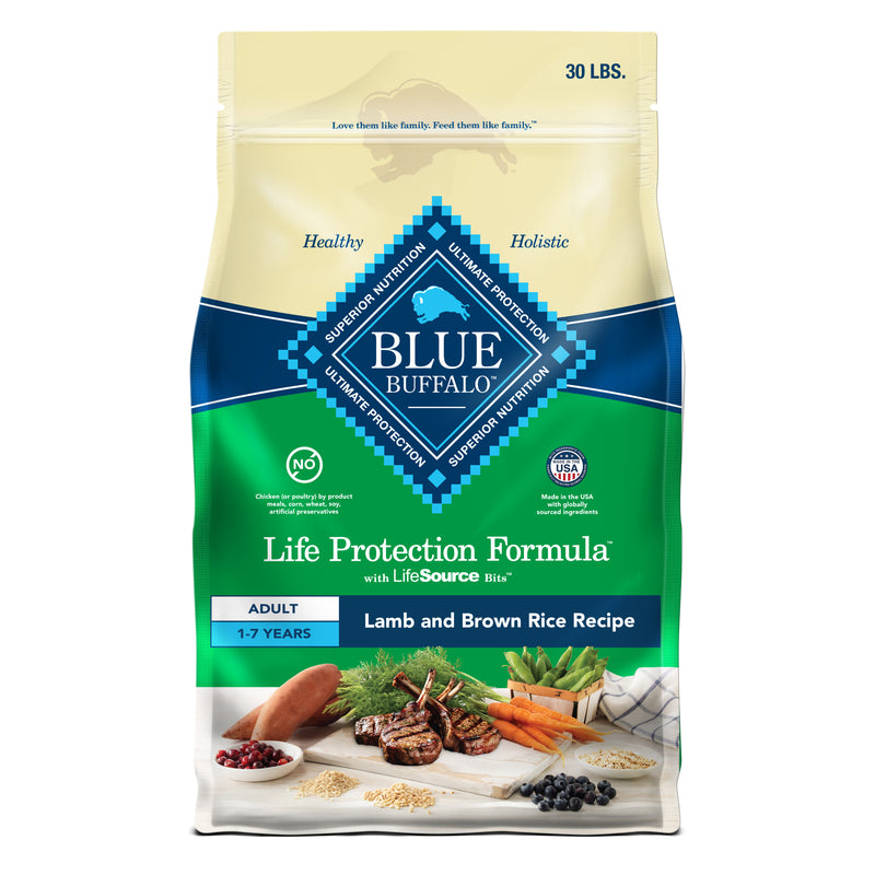 Blue Buffalo Life Protection Adult Lamb and Brown Rice Dry Dog Food 30lb