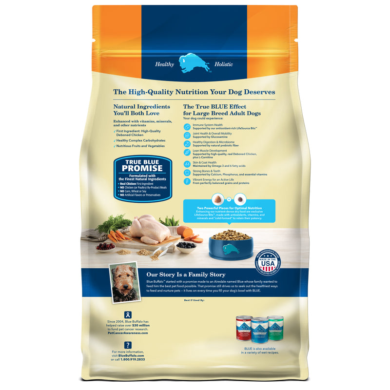 Blue Buffalo Life Protection Large Breed Adult Chicken and Brown Rice Dry Dog Food 30lb