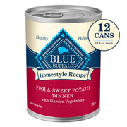 Blue Buffalo Homestyle Recipe Fish and Sweet Potato Dinner with Garden Vegetables