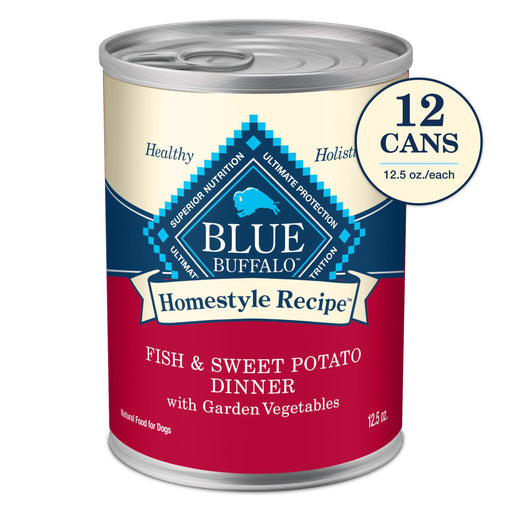 Blue Buffalo Homestyle Recipe Fish and Sweet Potato Dinner with Garden Vegetables